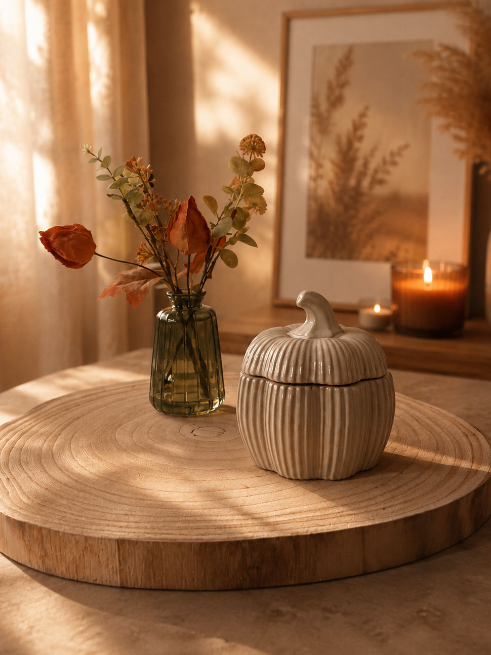 Ceramic Pumpkin Jar