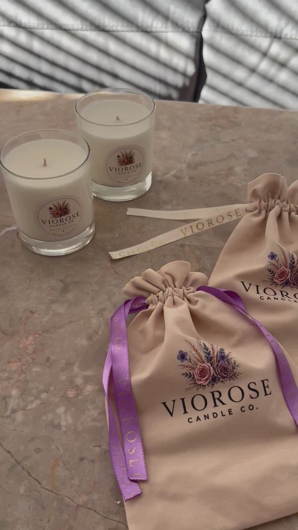 Candle with gift bag